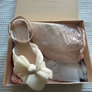 NWT Loeffler Randall White Block Sandals